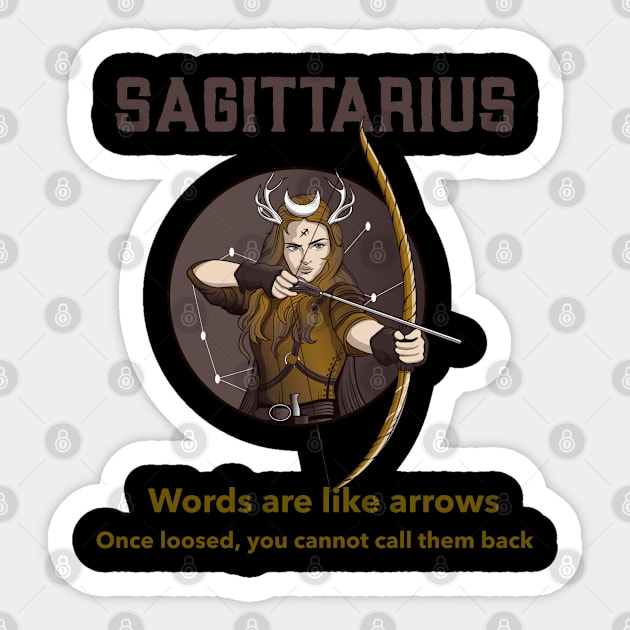 Sagittarius Astorlogical Zodiac Sign Sticker by Storeology